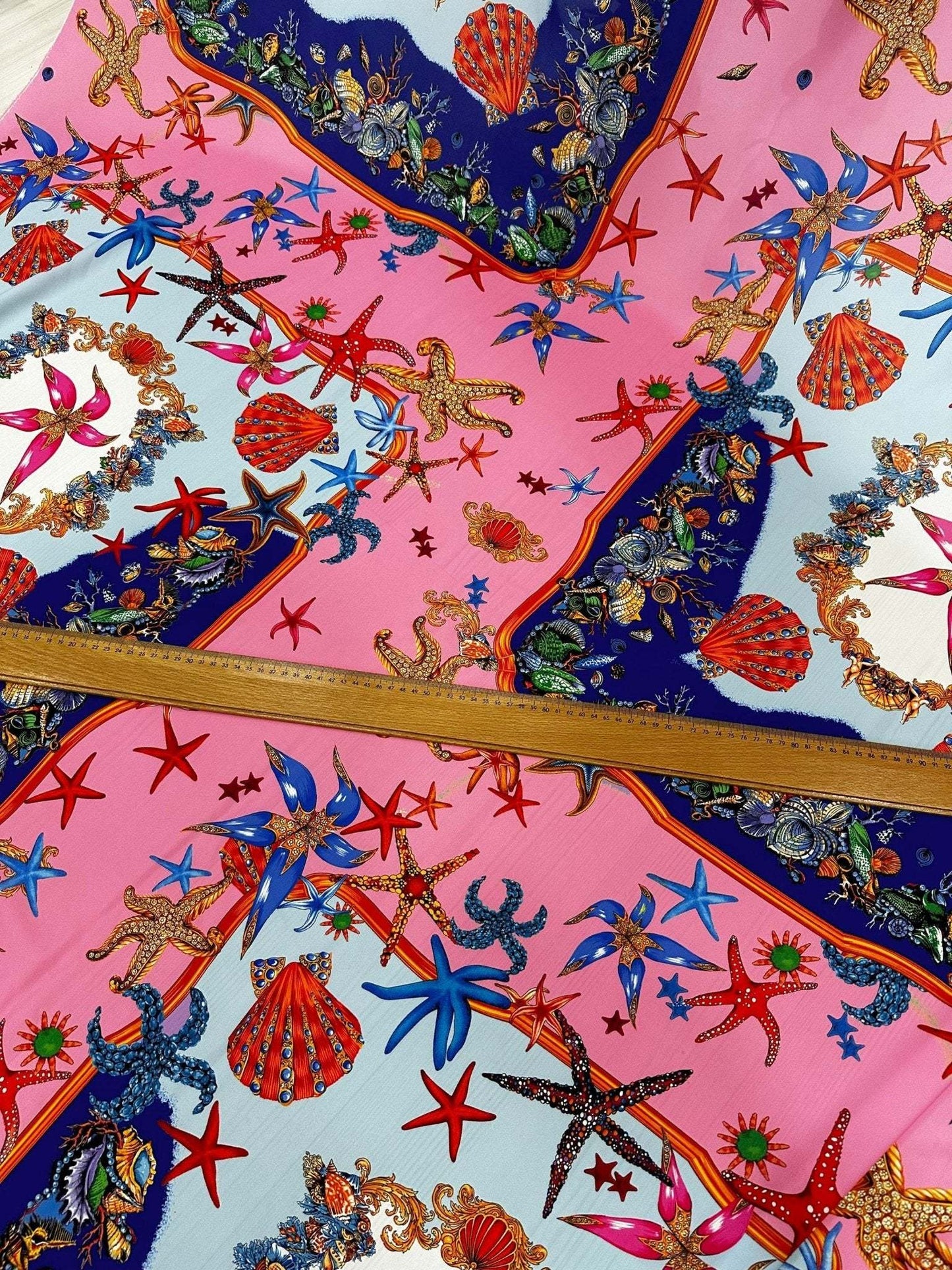 Coastal Sea Shell Fabric – Available in Satin, Crepe, Spandex & Chiffon | By Metre