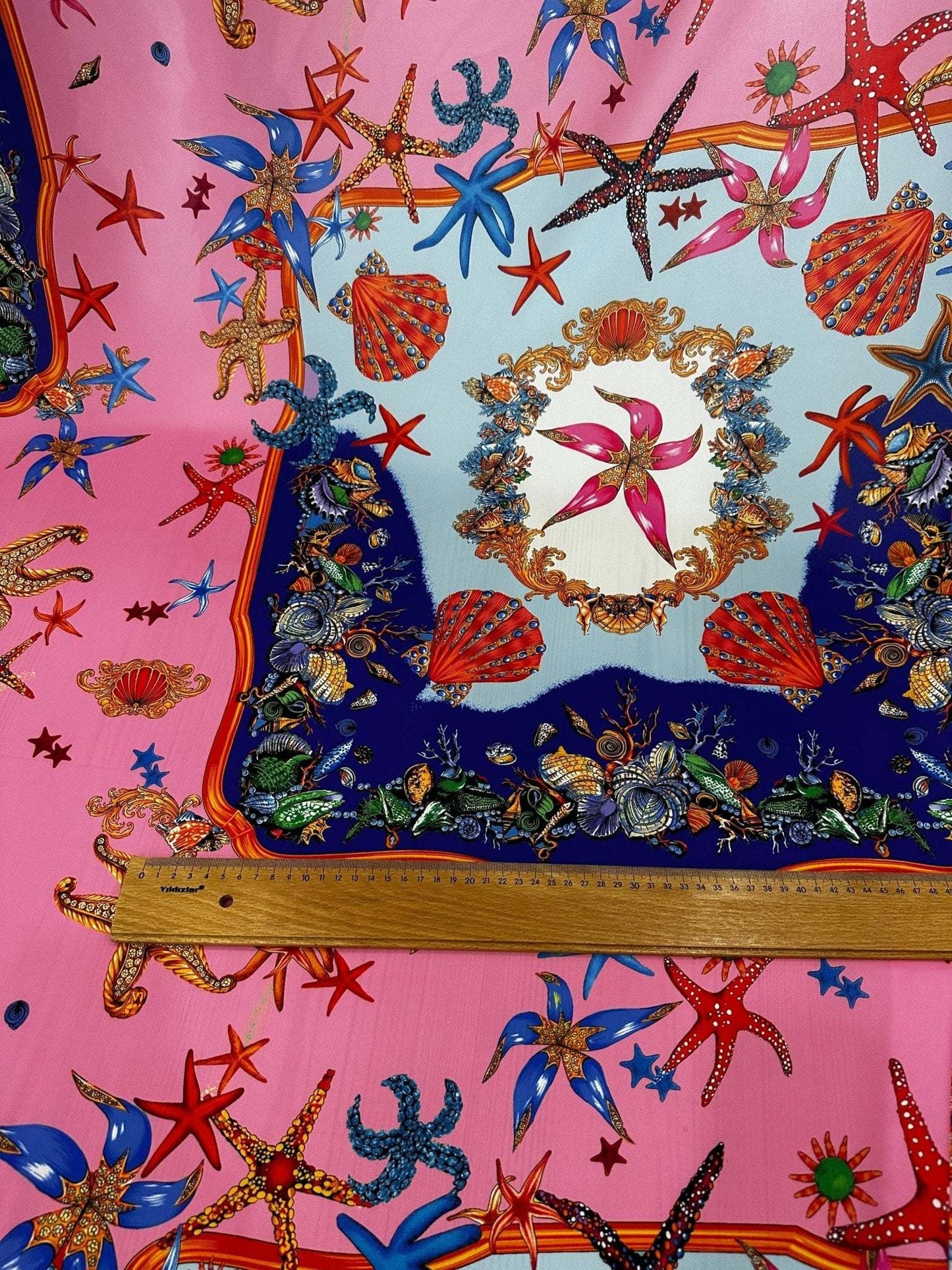 Coastal Sea Shell Fabric – Available in Satin, Crepe, Spandex & Chiffon | By Metre