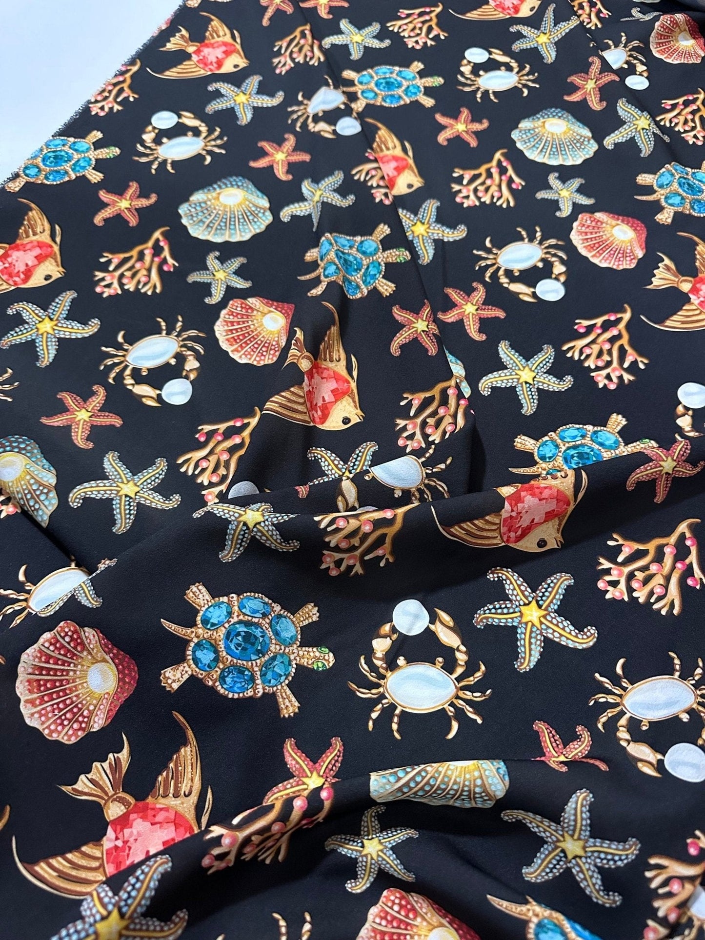 Sea Shell and Starfis Pattern Fabric