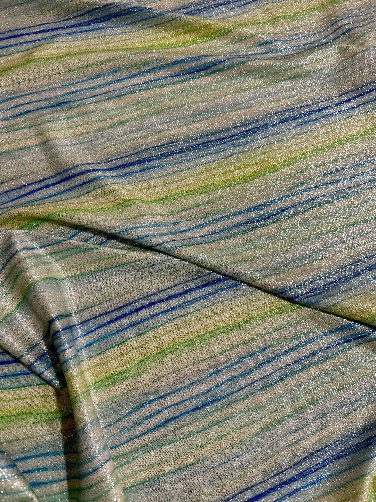 Striped Shimmer Lurex Fabric
