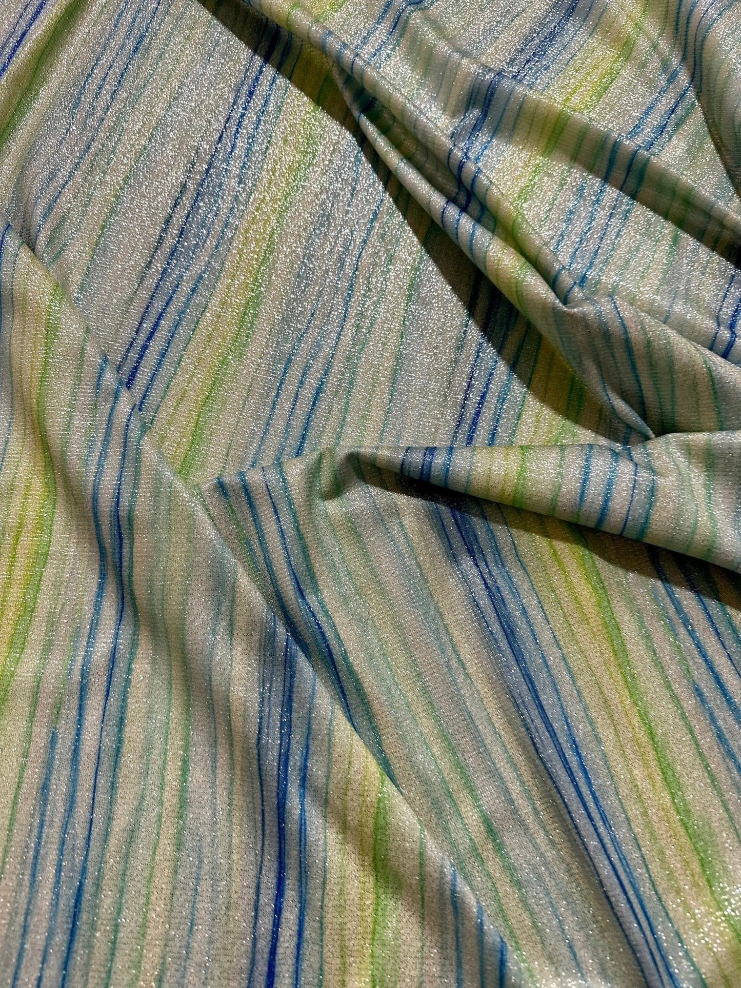 Striped Shimmer Lurex Fabric
