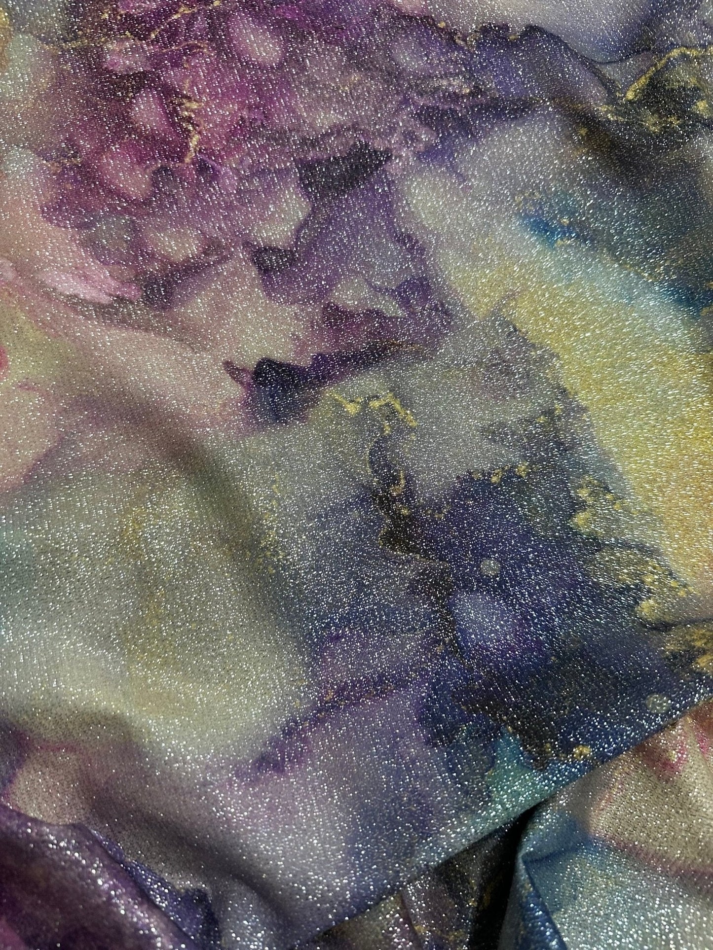 Shimmering Tie Dye Lurex Fabric