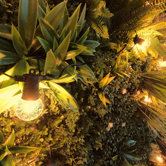 13M / 42FT Super Festoon Warm White Outdoor Plug-in Connectable LED String Lights