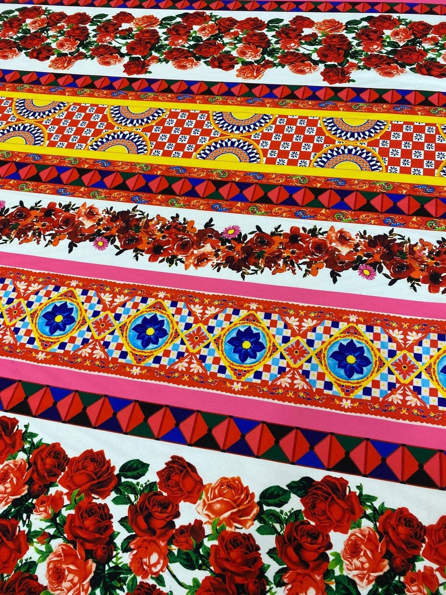 Sicilian Floral Fabric – Multiple Fabric Options, Sold by Metre