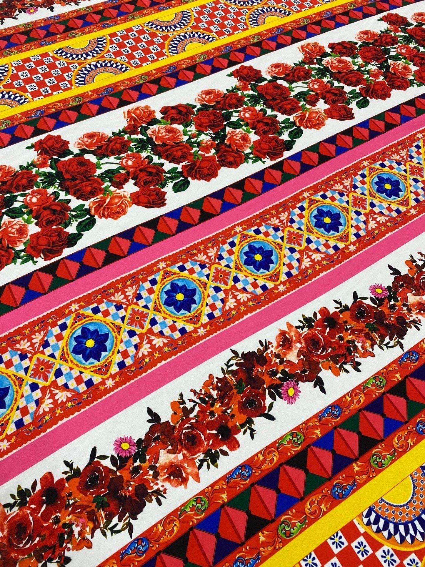 Sicilian Floral Fabric – Multiple Fabric Options, Sold by Metre