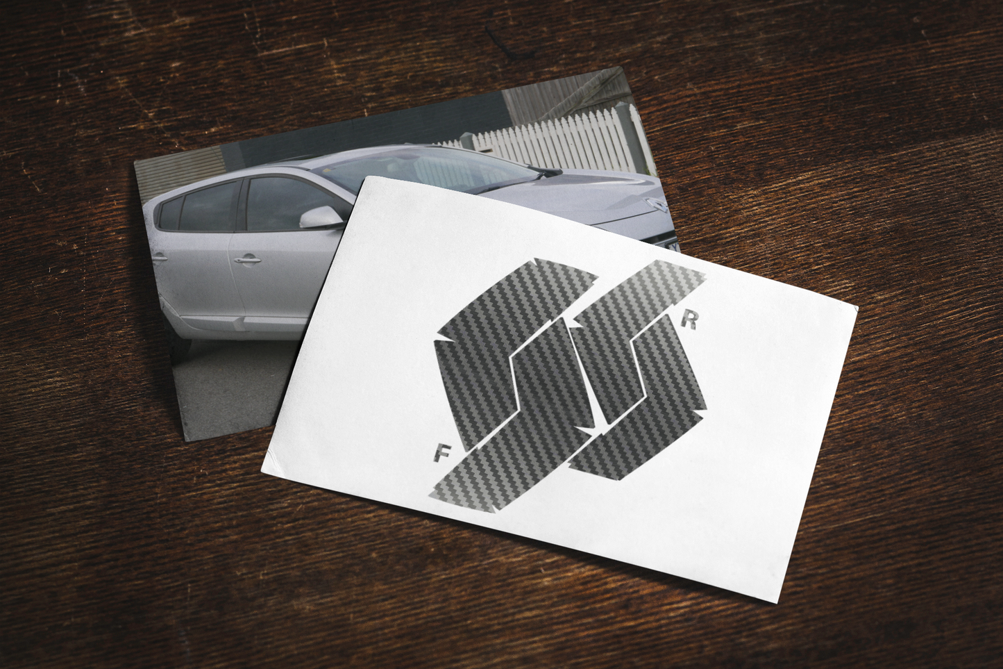 Car Emblem Vinyl Wrap Kit Front & Rear Badge Sticker Set