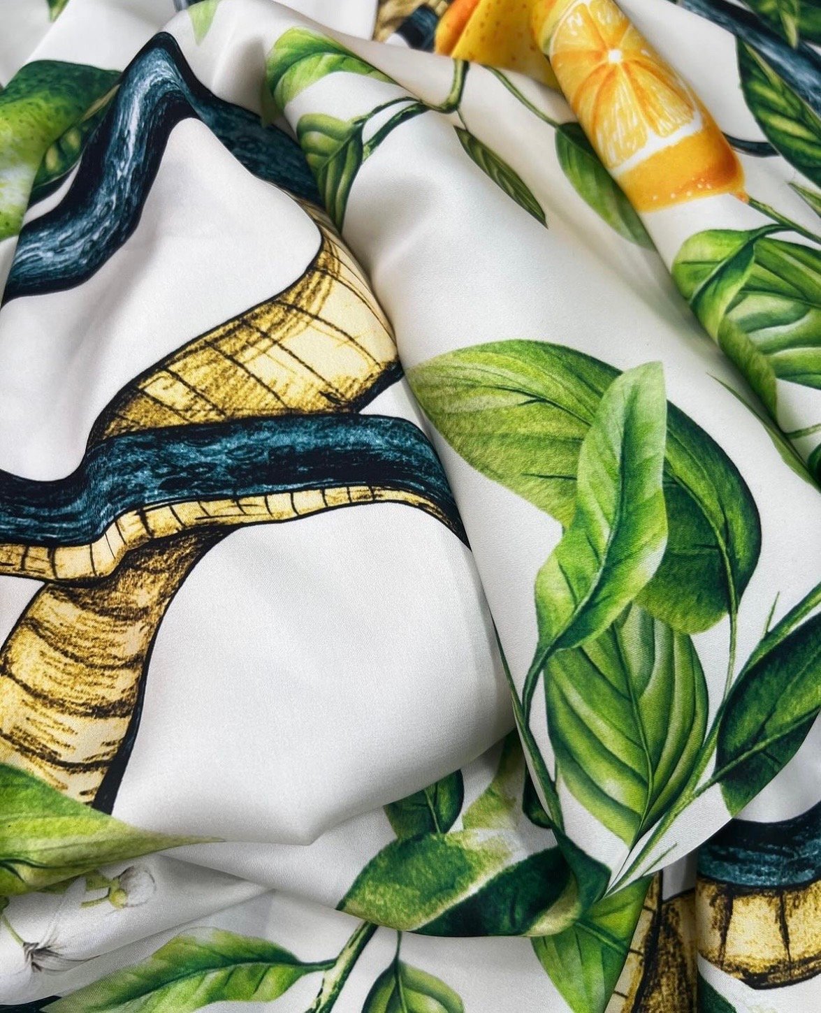 Snake and Lemon Fabric