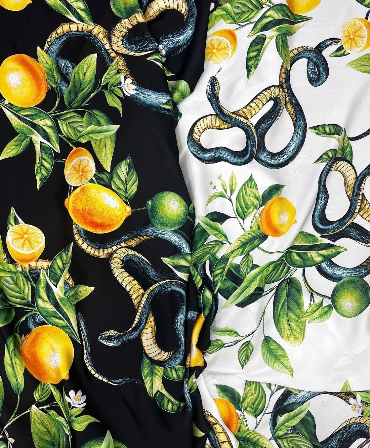 Snake and Lemon Fabric
