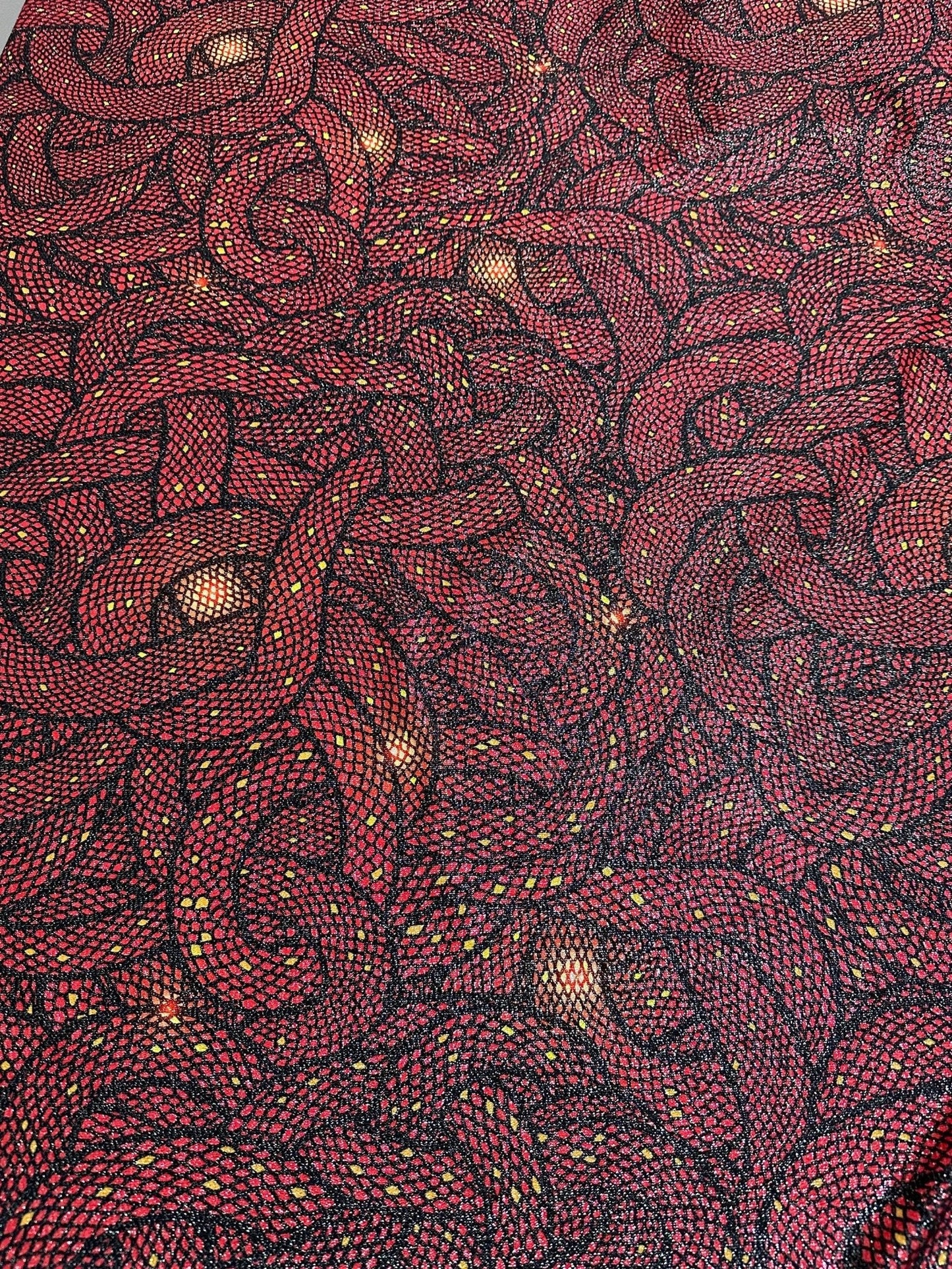 Snake Skin Lurex Knit Fabric