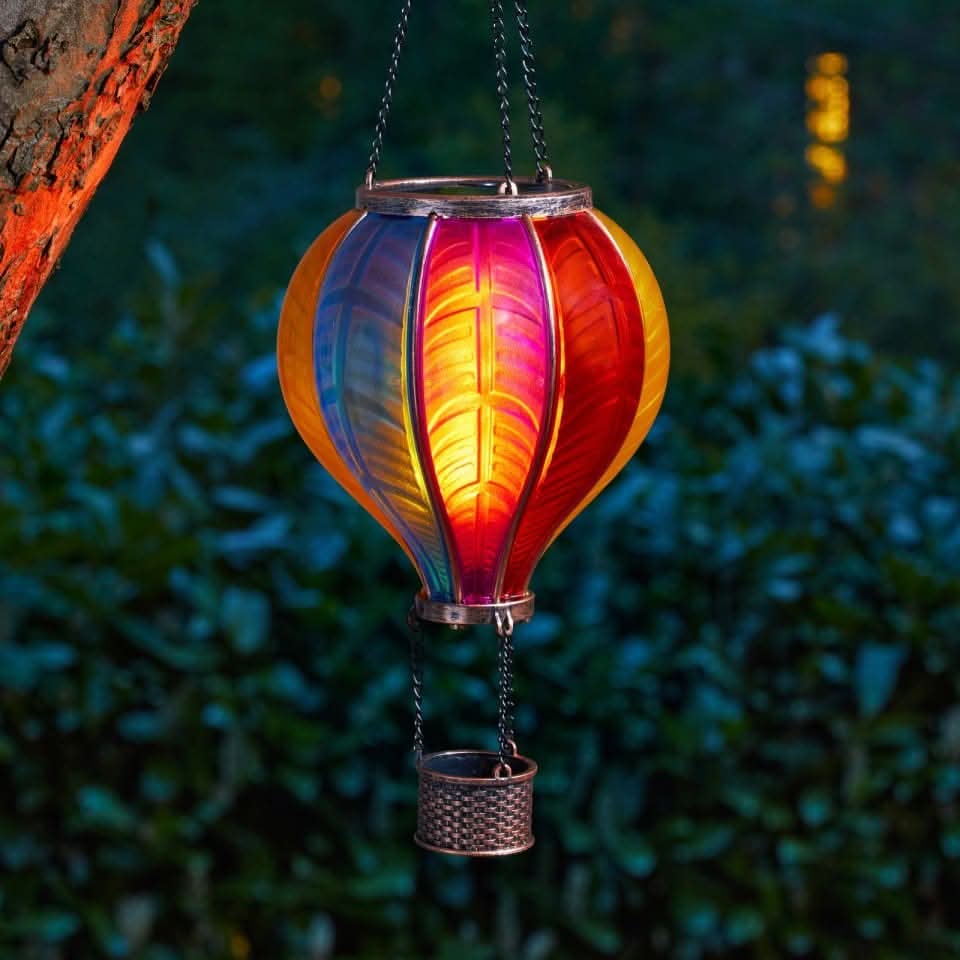 Rainbow Flaming Balloon Hanging Solar Light