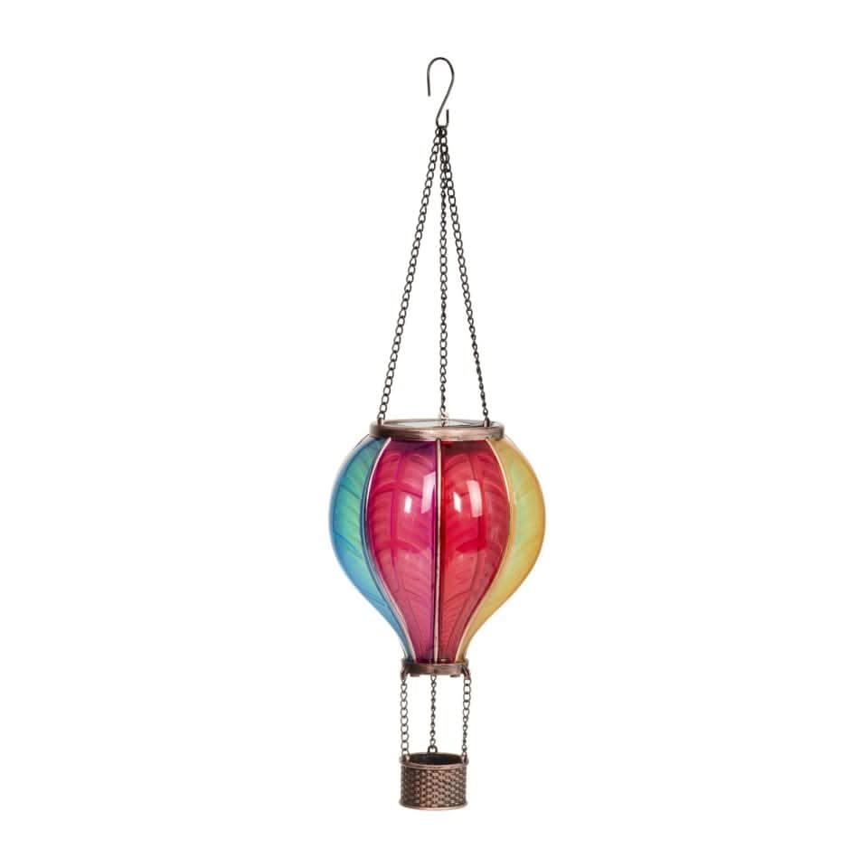 Rainbow Flaming Balloon Hanging Solar Light