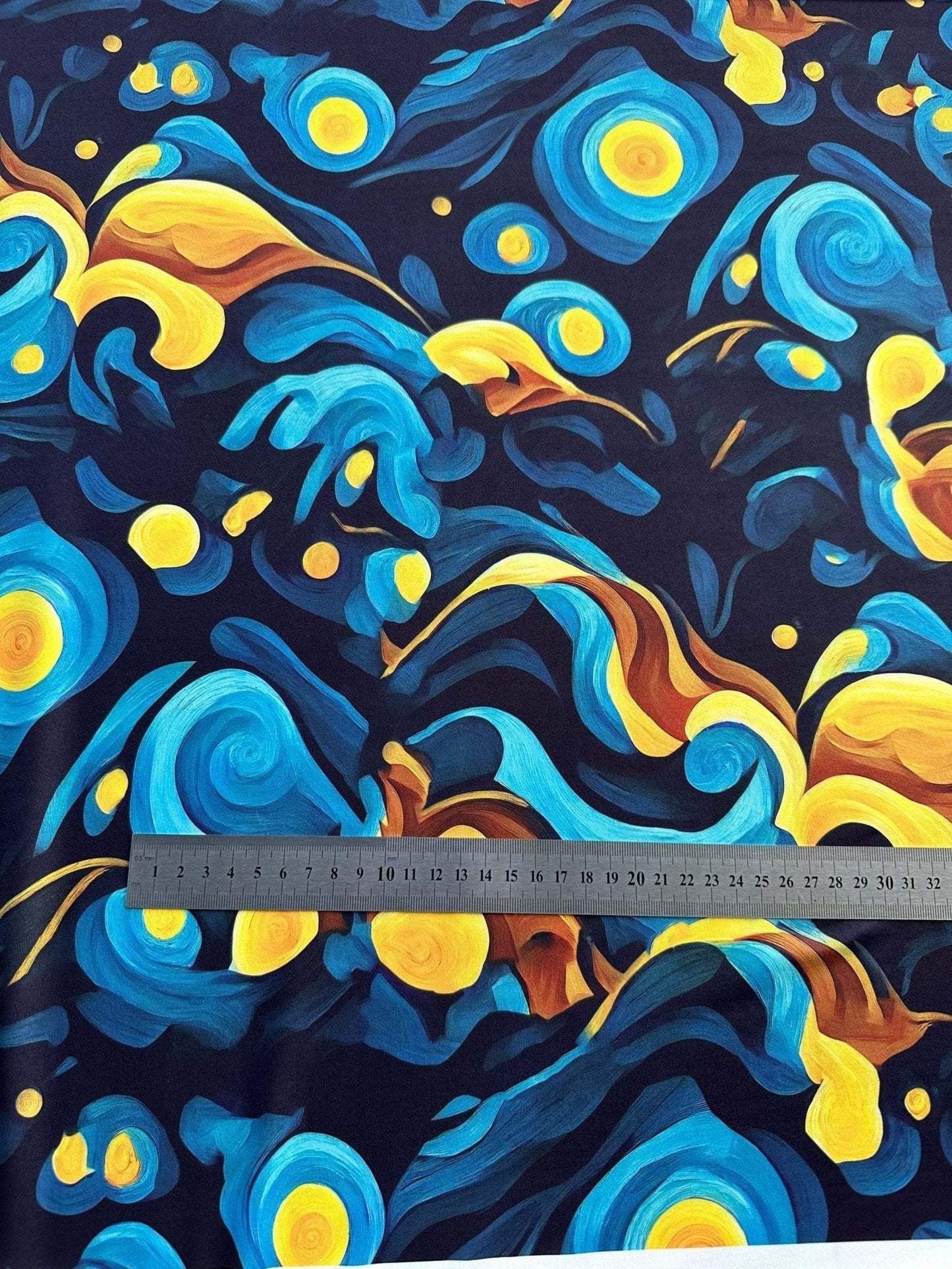 Van Gogh Style Spandex Fabric – Custom Printed Fabric, Choose Material by Metre