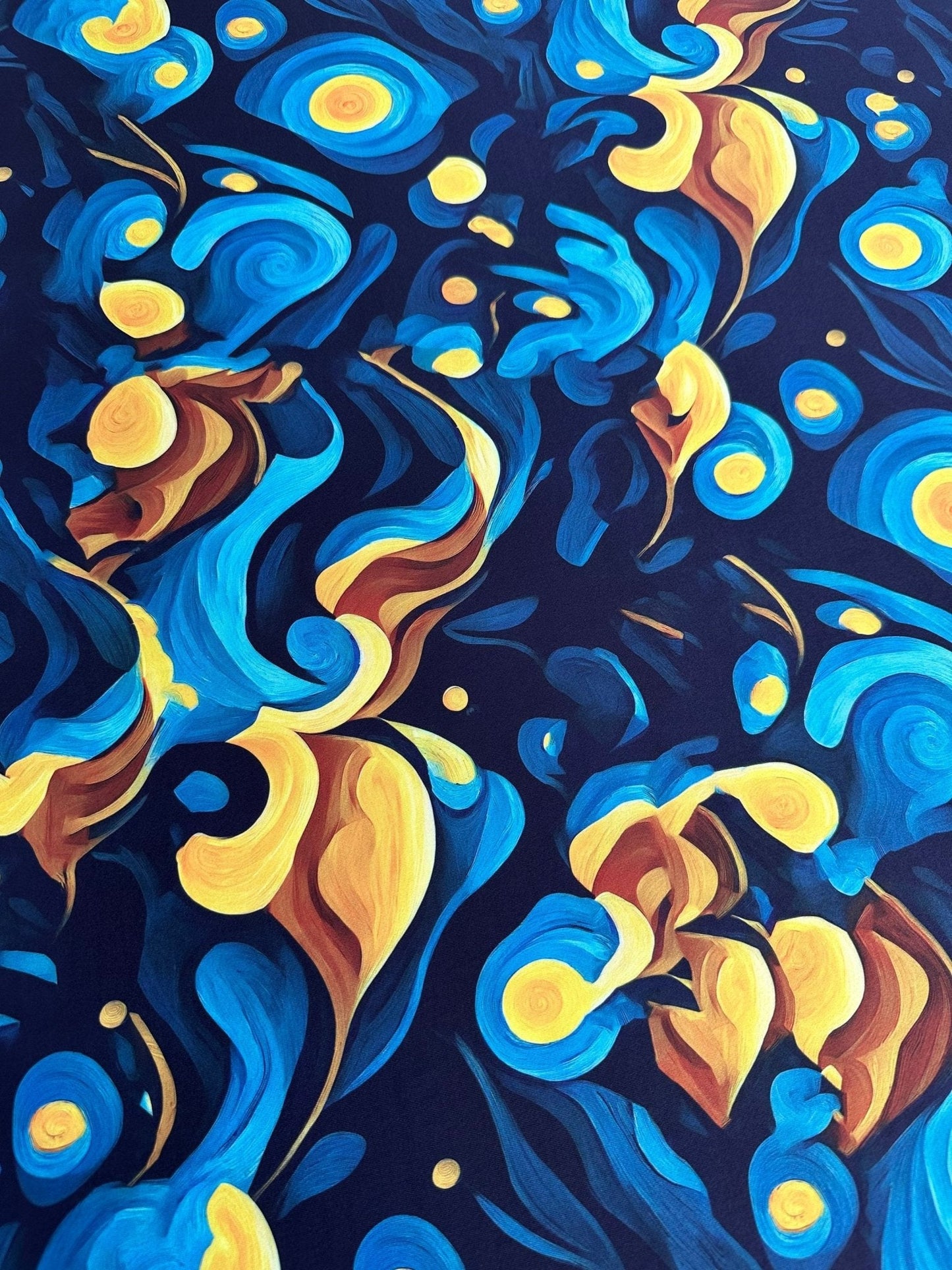 Van Gogh Style Spandex Fabric