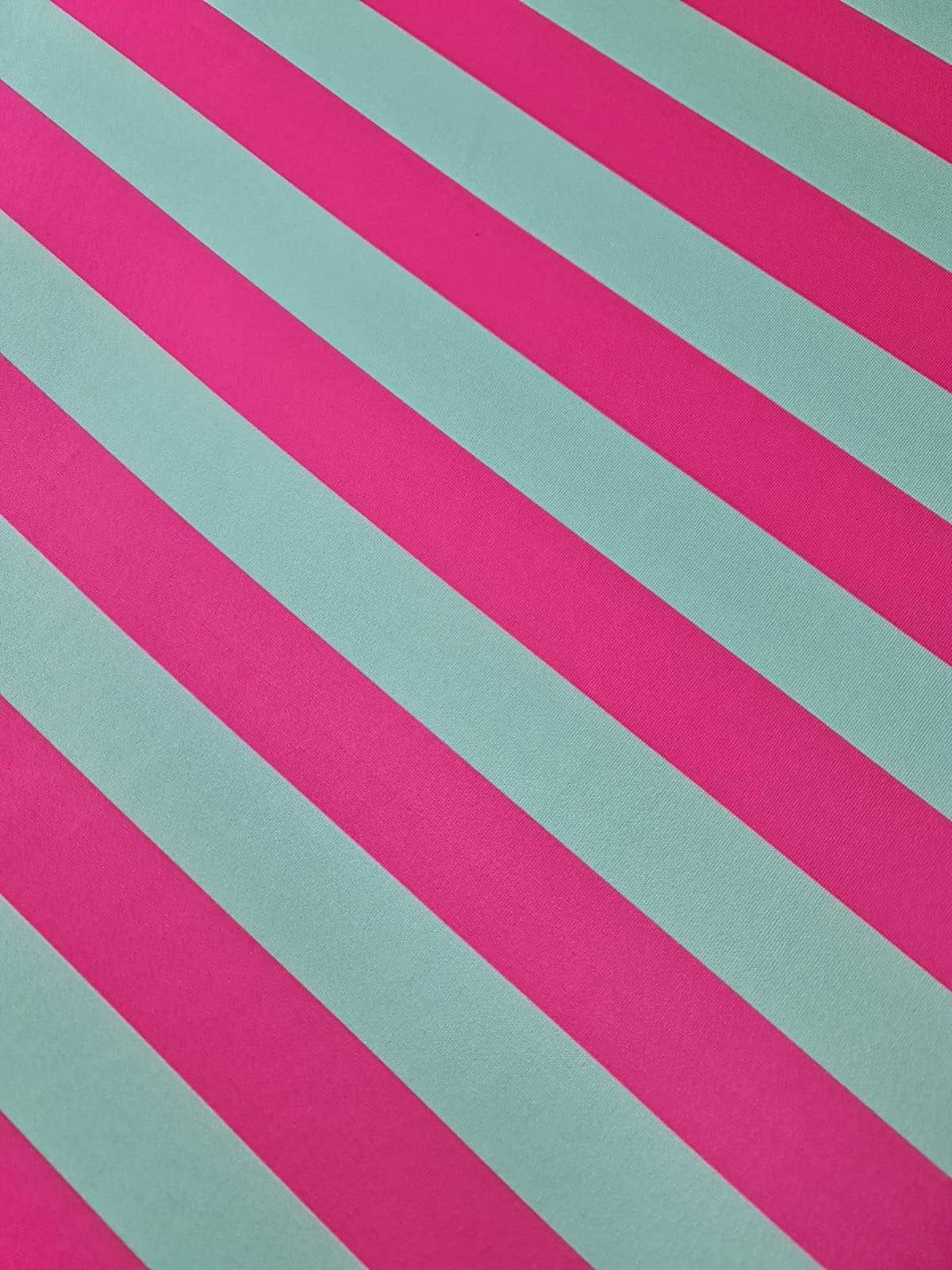 Mint Green and Pink Striped Fabric – Custom Printed Fabric on Satin, Crepe, Spandex or Chiffon