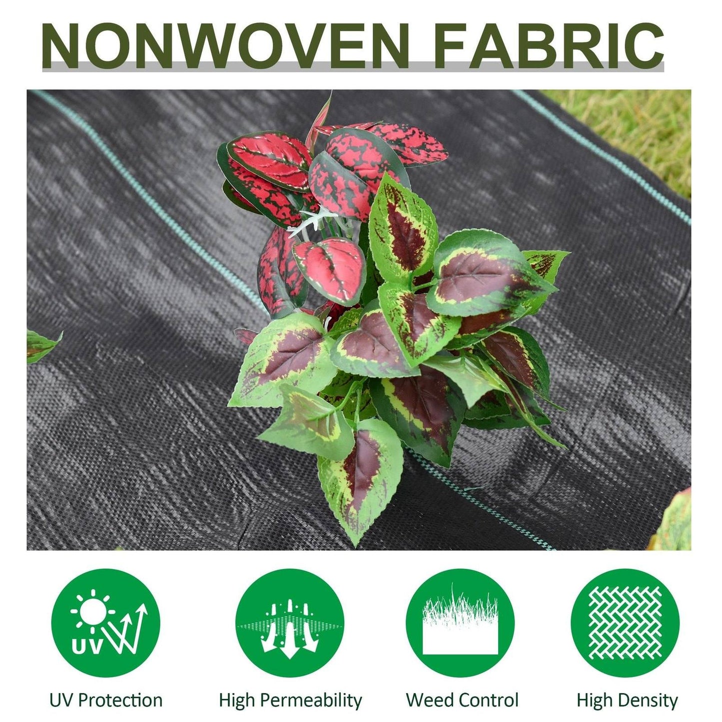 1x50m Weed Barrier Landscape Fabric Durable Convenient Design