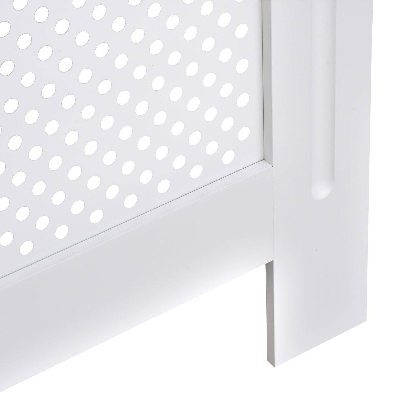 Small Medium-density fibreboard Wood Radiator Cover 78L x 19W x 82H cm -White
