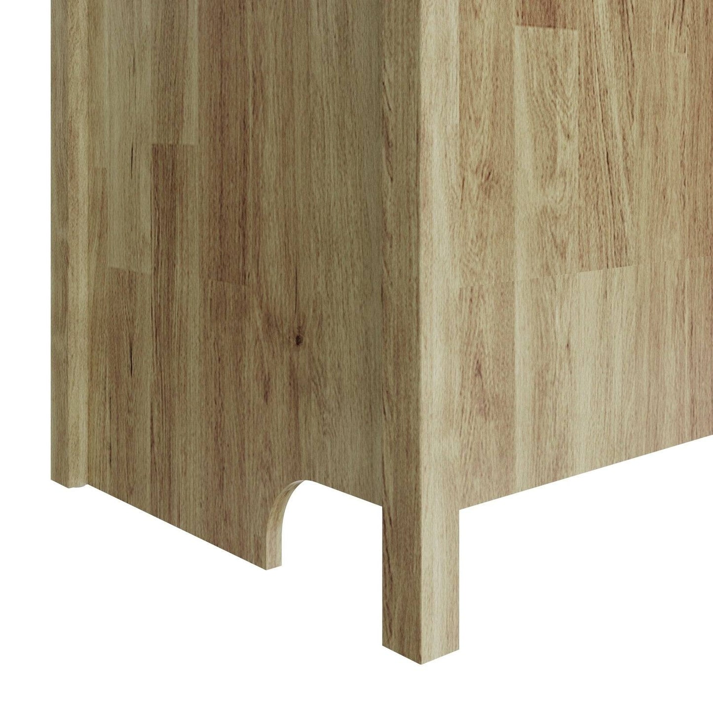 Cascina Tall Wardrobe Oak & Black 2 Doors 1 Shelf