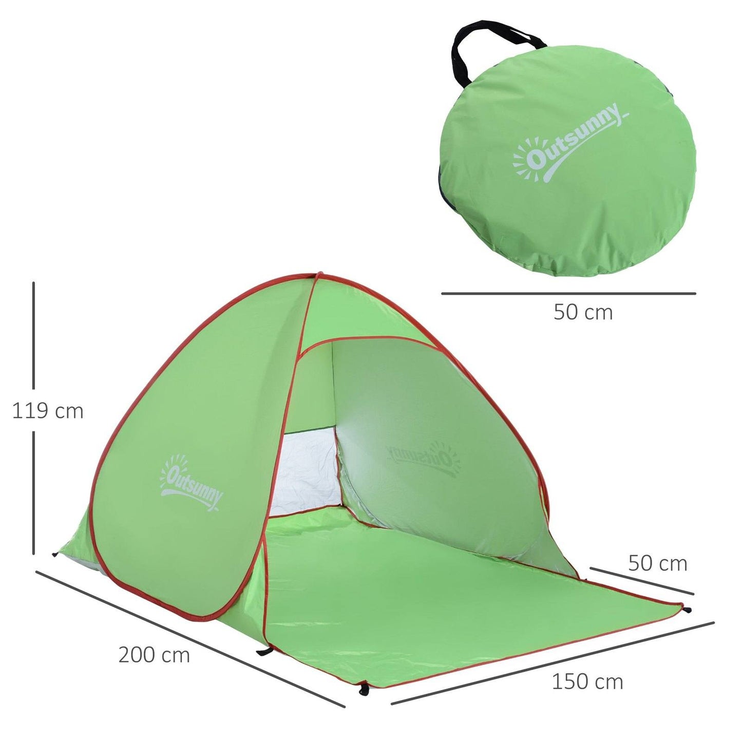 Pop Up Tent Beach Fishing Camping Uv Protection Patio Sun Shade Shelter