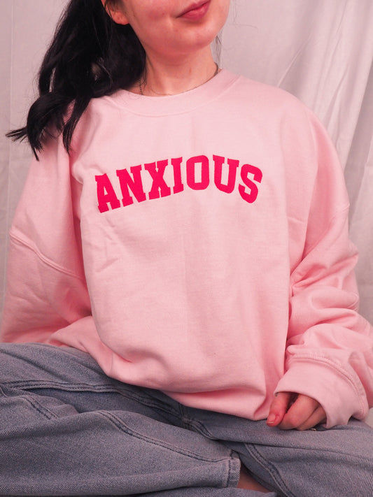 Anxious embroidered sweatshirt