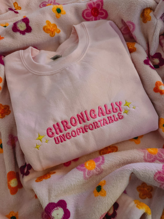 Chronically Uncomfortable embroidered sweatshirt