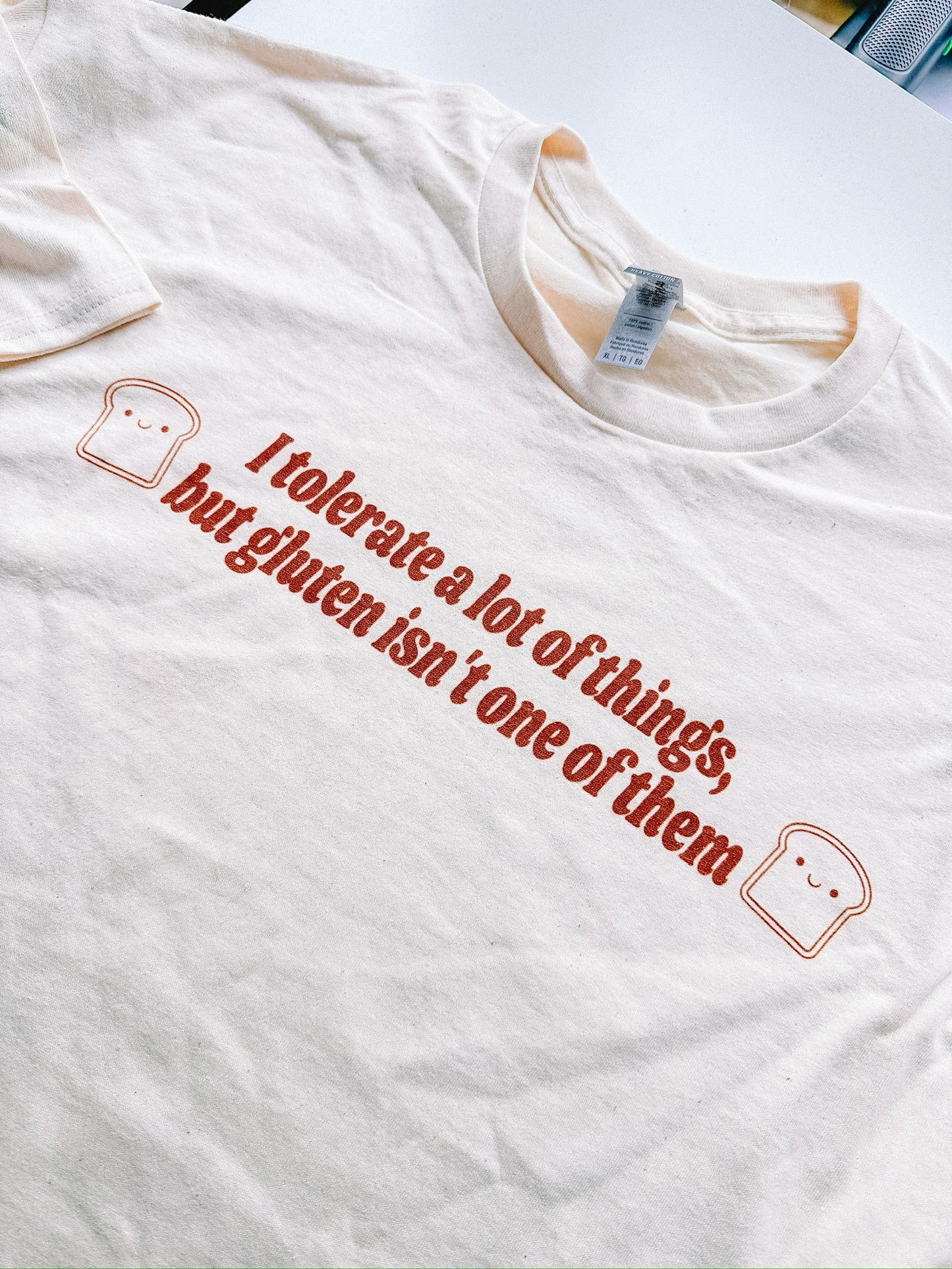 I Don't Tolerate Gluten printed t-shirt