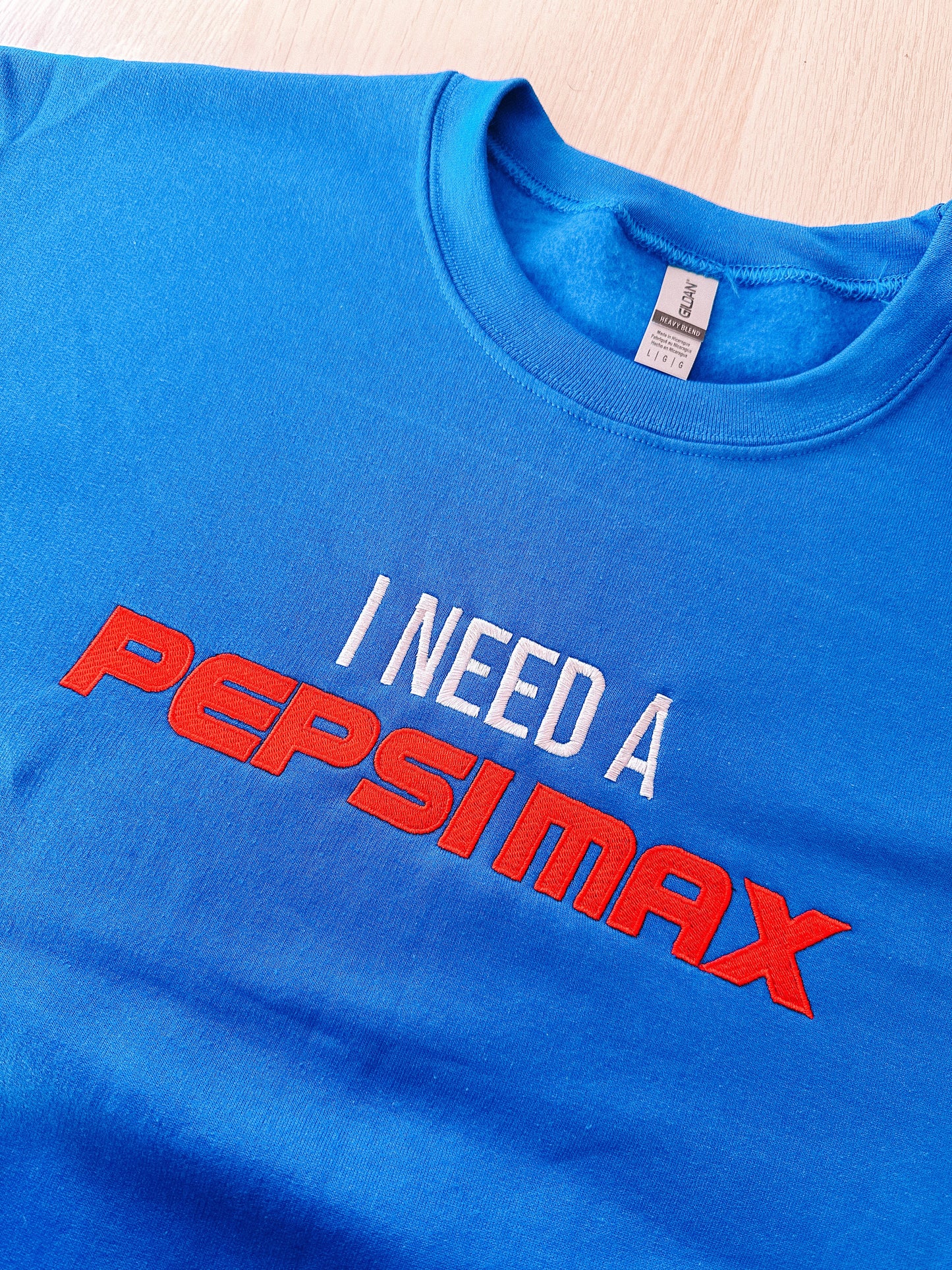 I Need A Pepsi Max embroidered sweatshirt