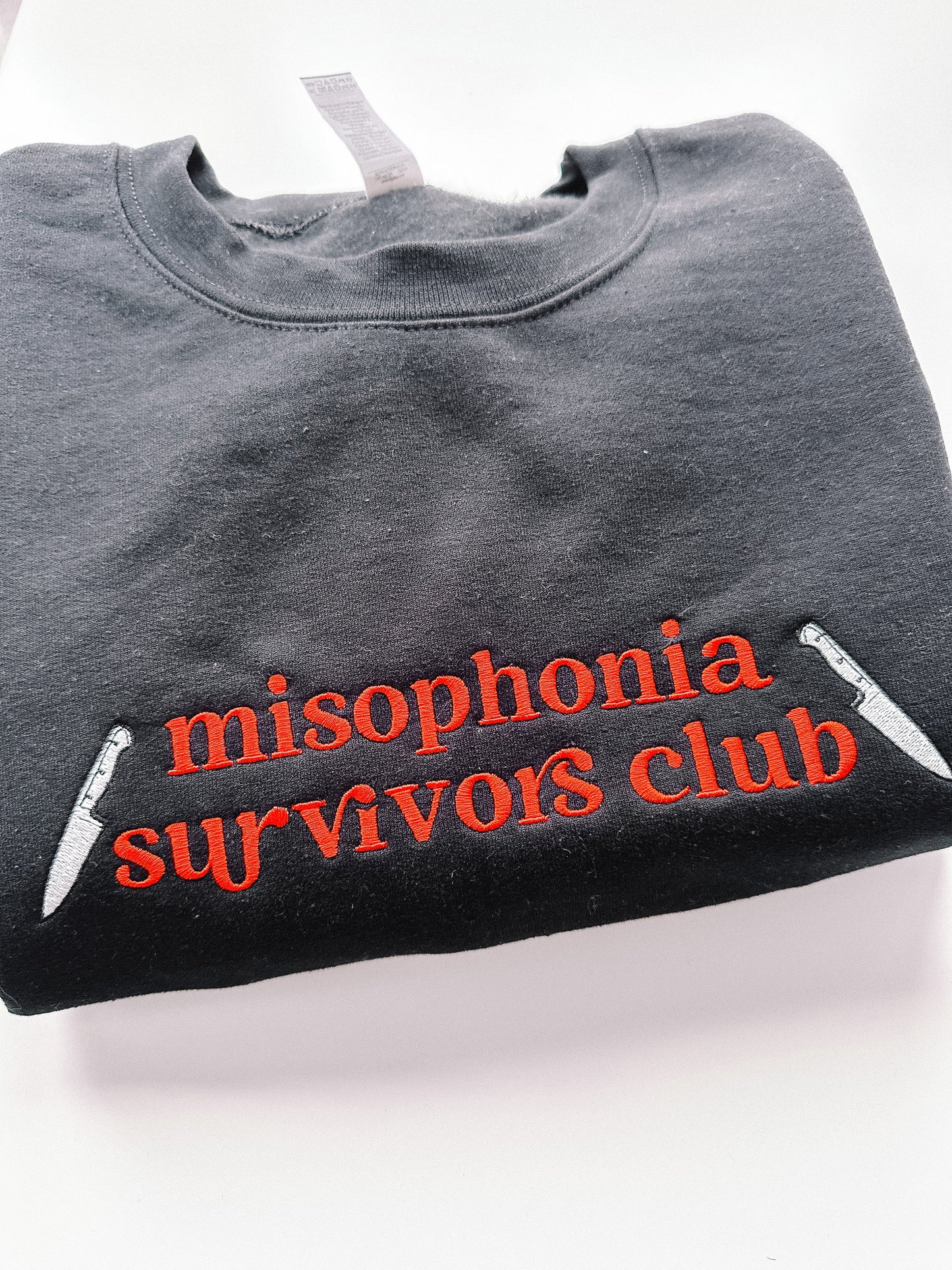 Misophonia Survivor's Club embroidered crewneck