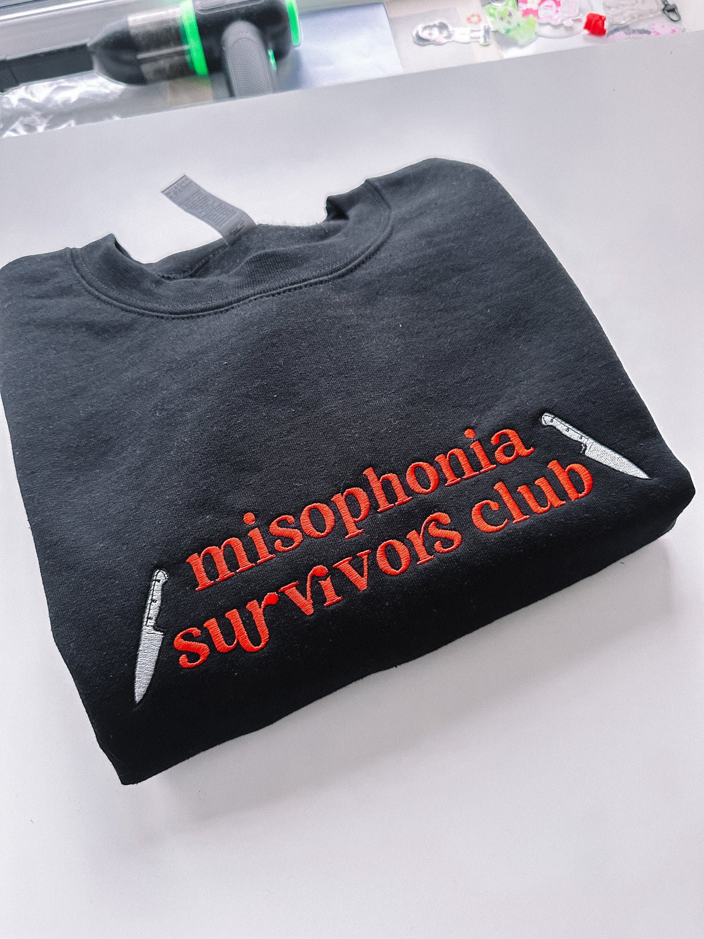 Misophonia Survivor's Club embroidered crewneck