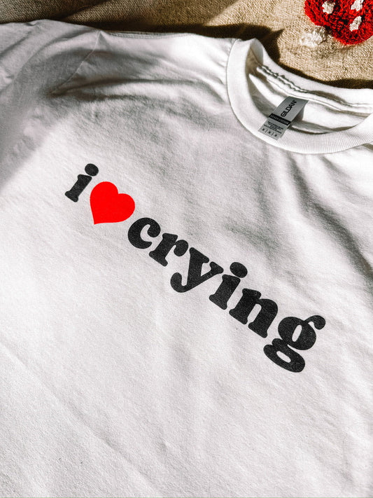 I ❤️ Crying printed tee