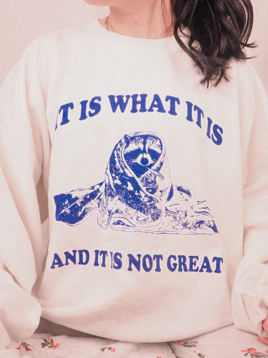 It Is What It Is printed crewneck