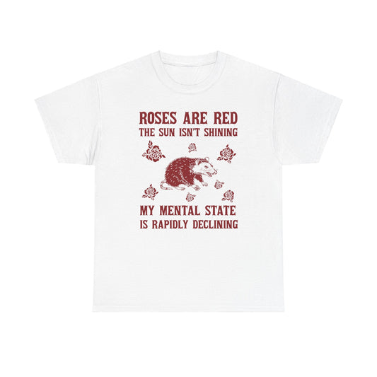 My Mental State Is Rapidly Declining printed tee