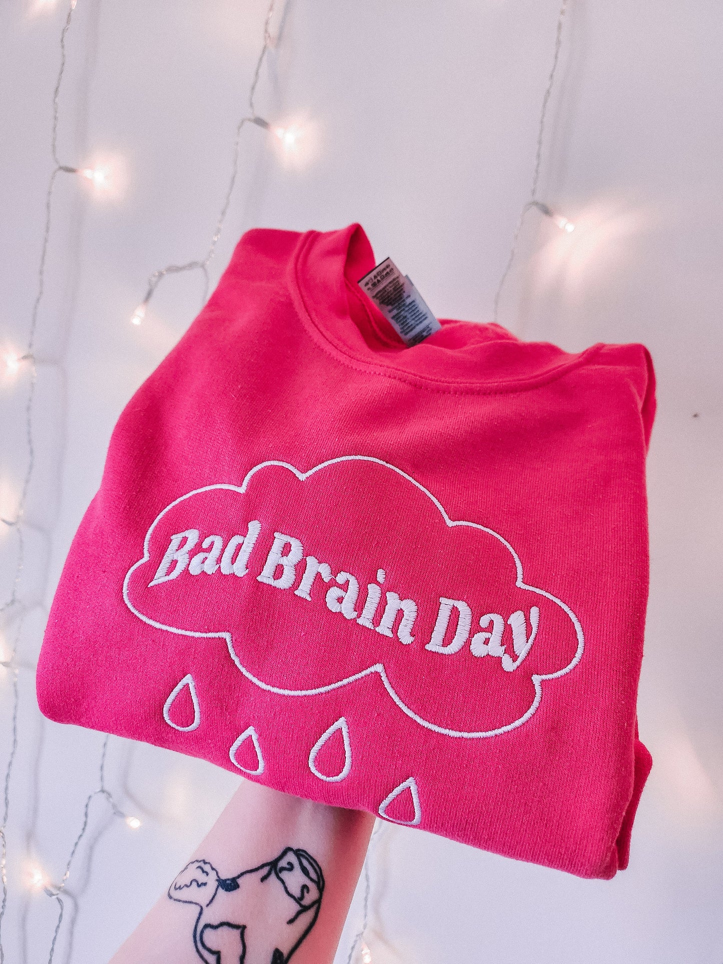 Bad Brain Day embroidered crewneck sweatshirt