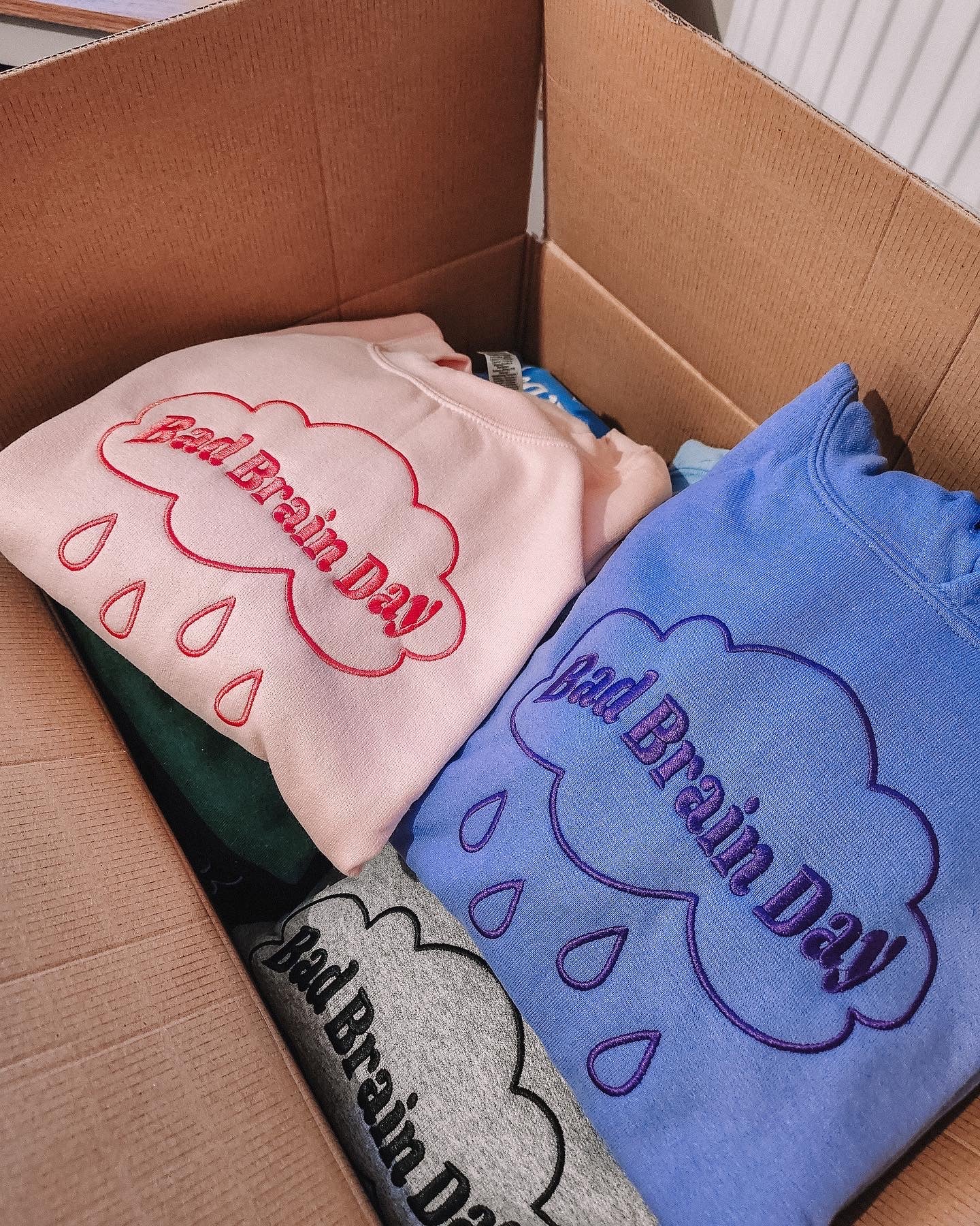 Bad Brain Day embroidered crewneck sweatshirt