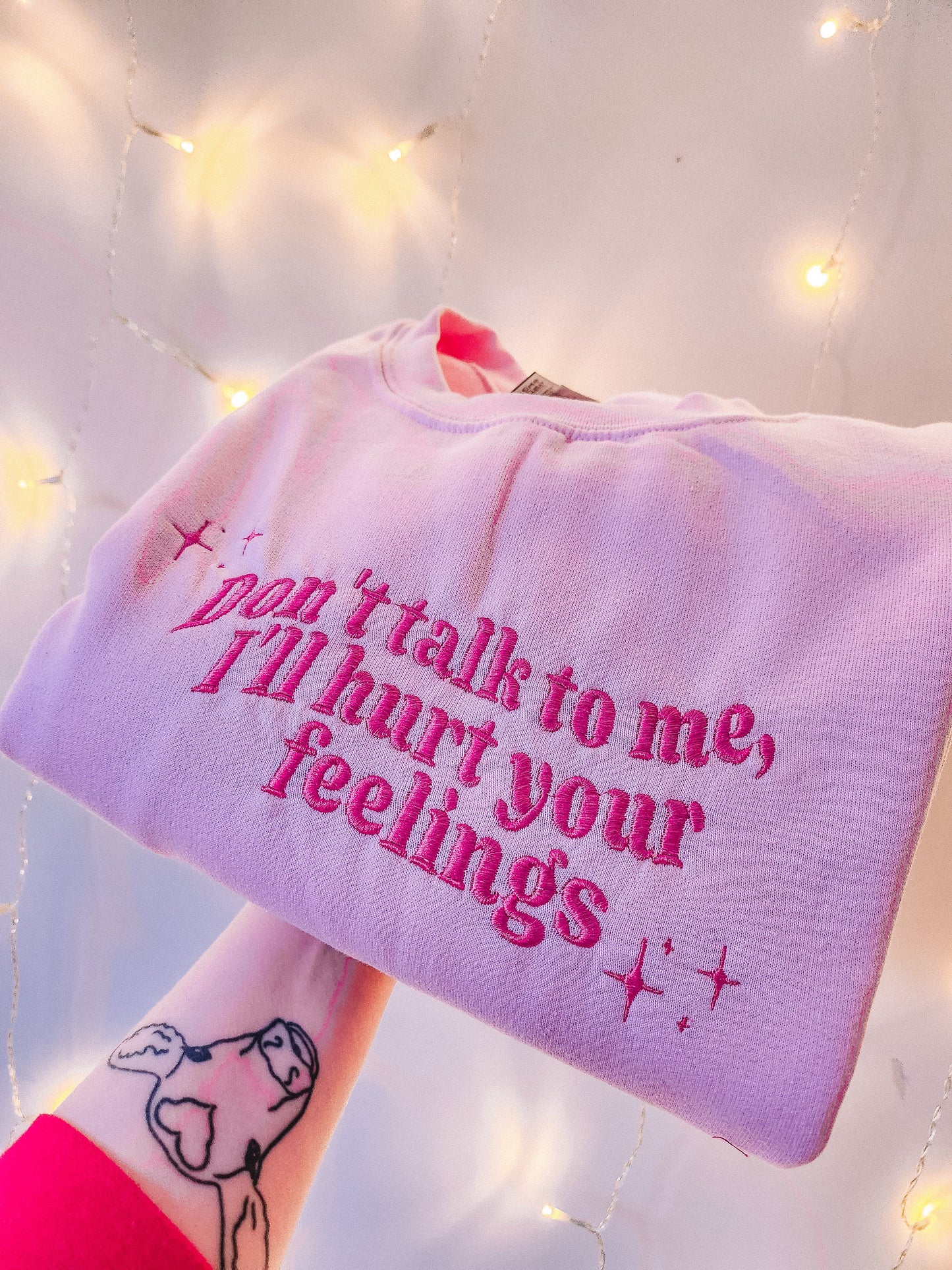 Don't Talk To Me embroidered crewneck sweatshirt