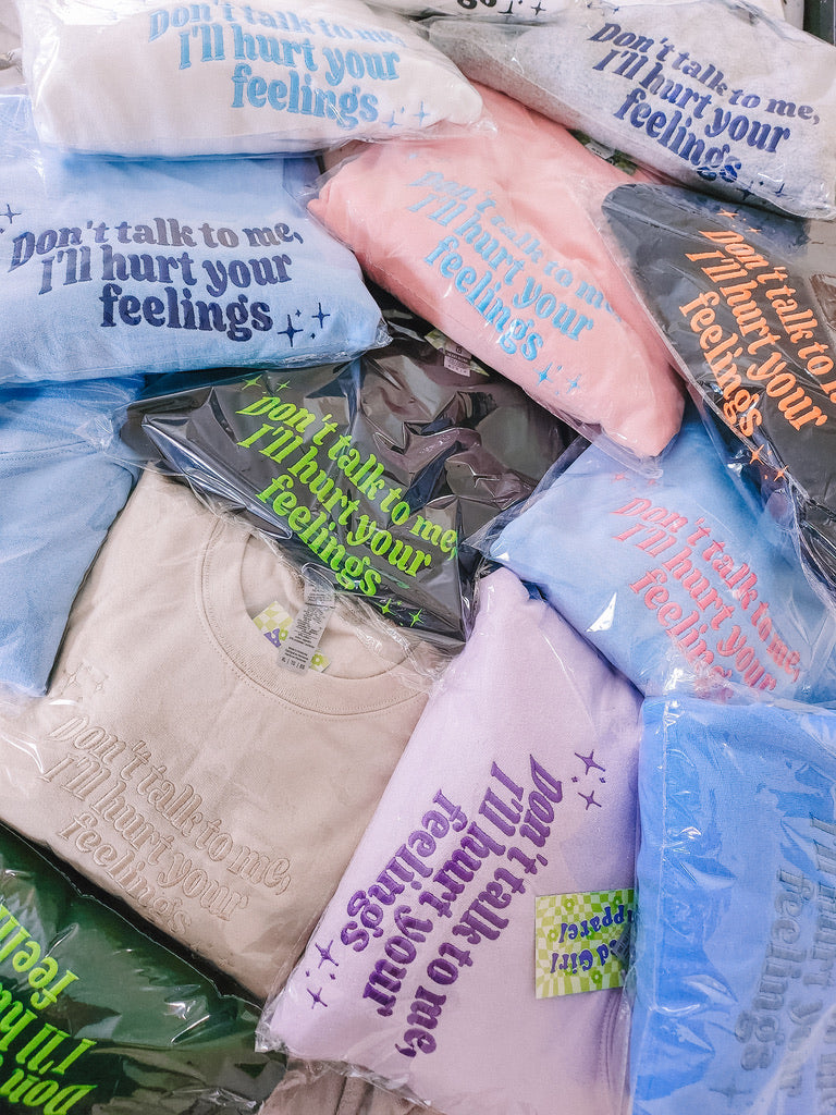 Don't Talk To Me embroidered crewneck sweatshirt