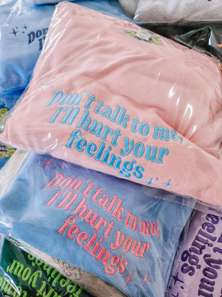 Don't Talk To Me embroidered crewneck sweatshirt