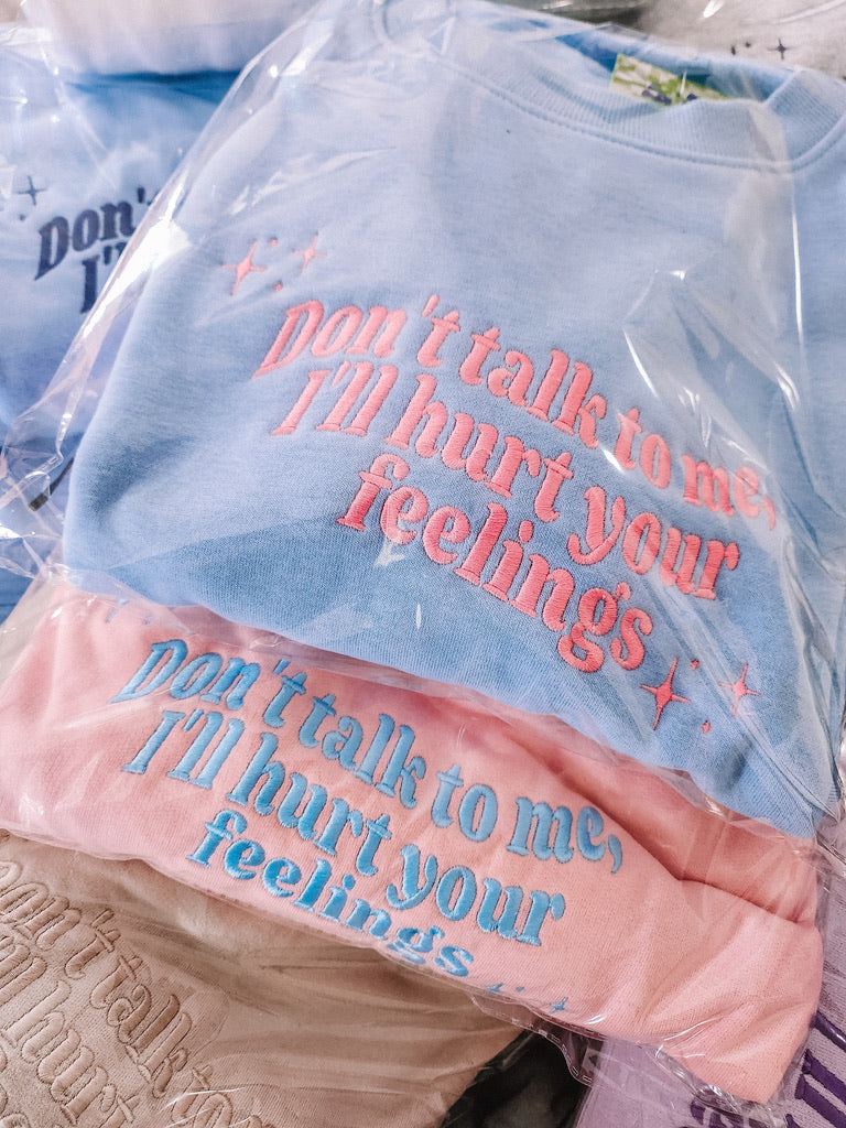Don't Talk To Me embroidered crewneck sweatshirt