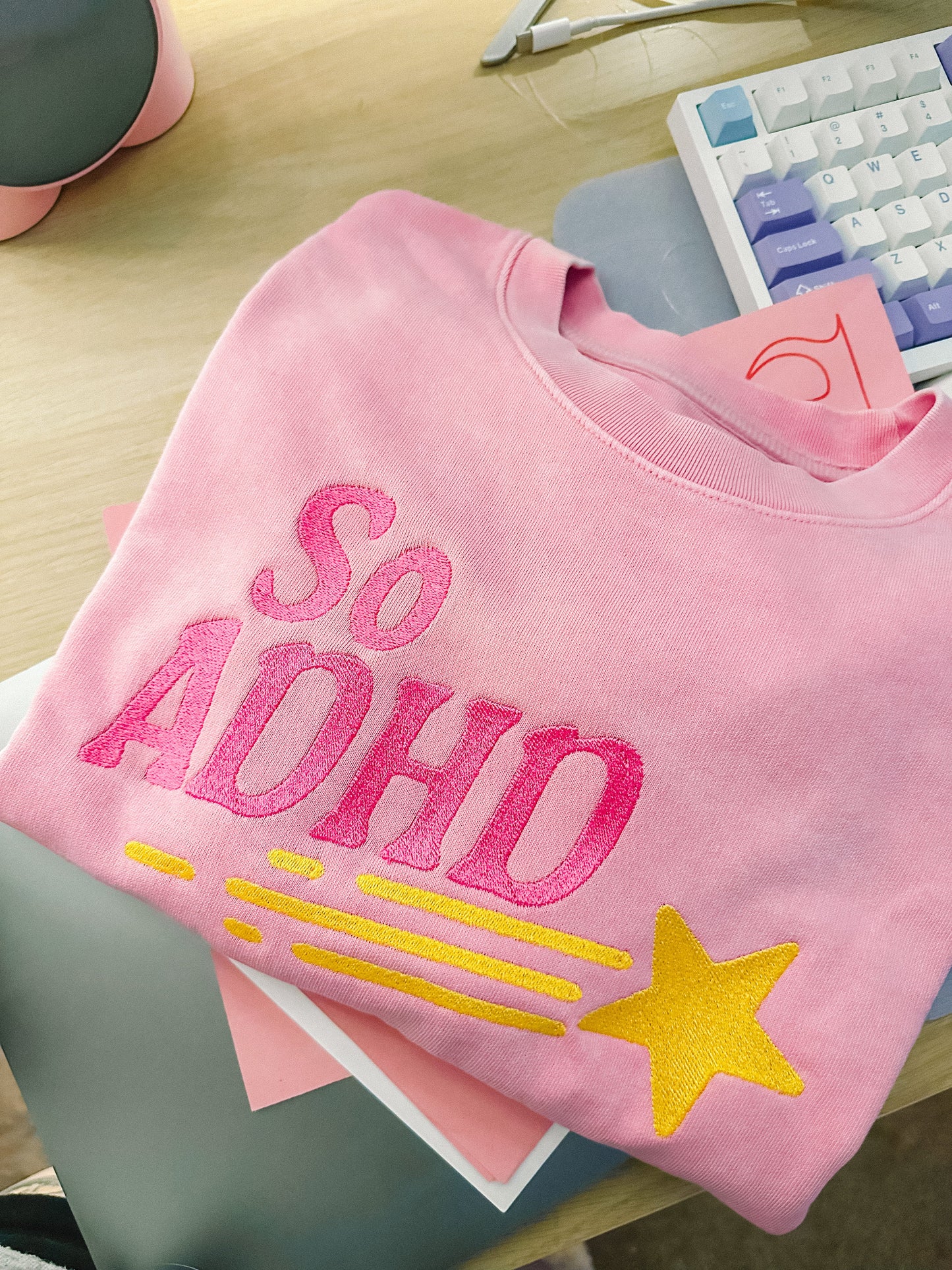 So ADHD embroidered crewneck sweatshirt