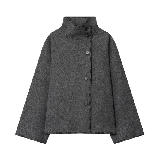 Turtleneck Long Sleeve Baggy Coat