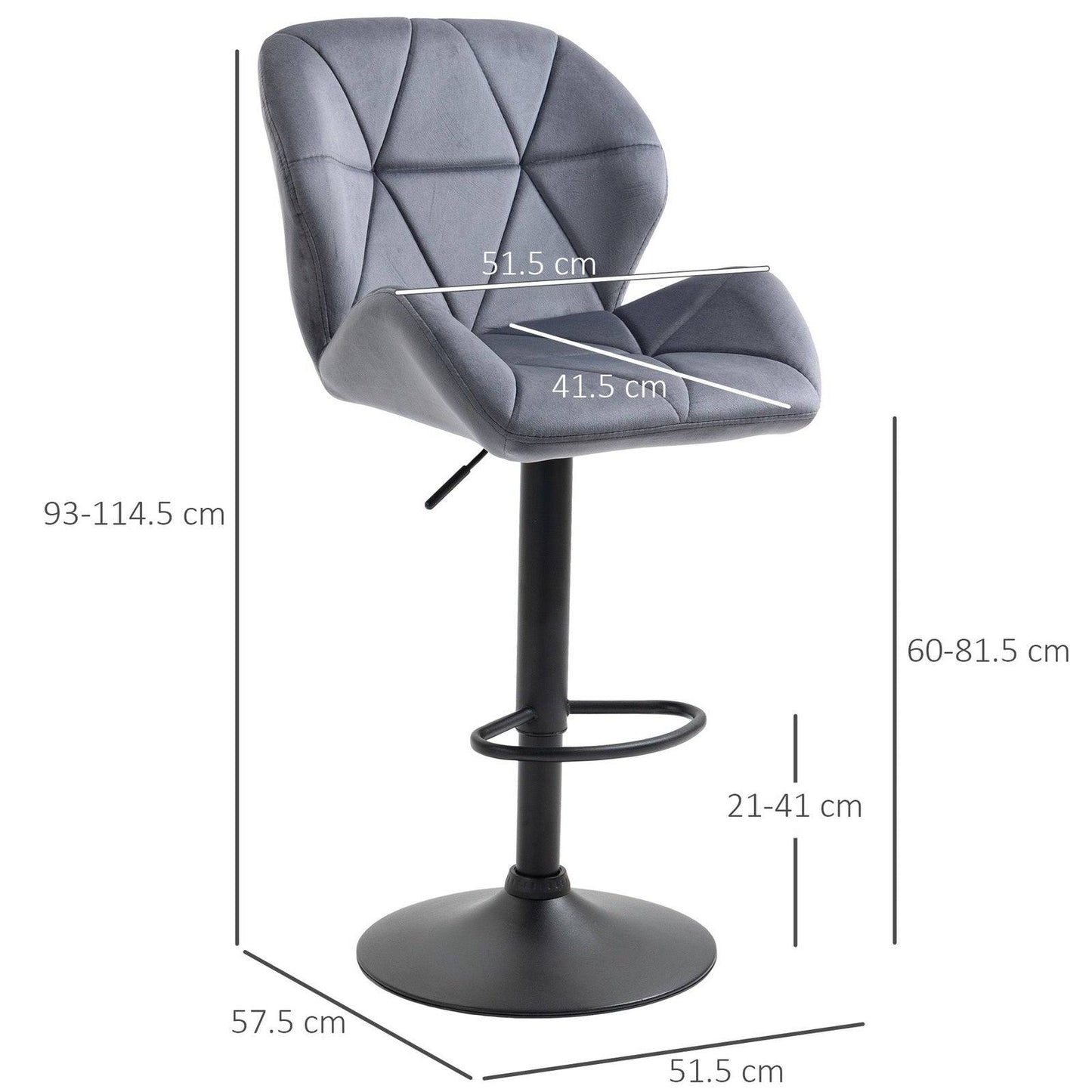 Adjustable Bar Stools Set of 2