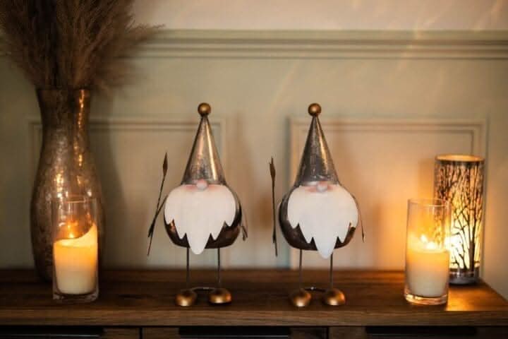 Christmas Silver Gilt Gonk Figurine