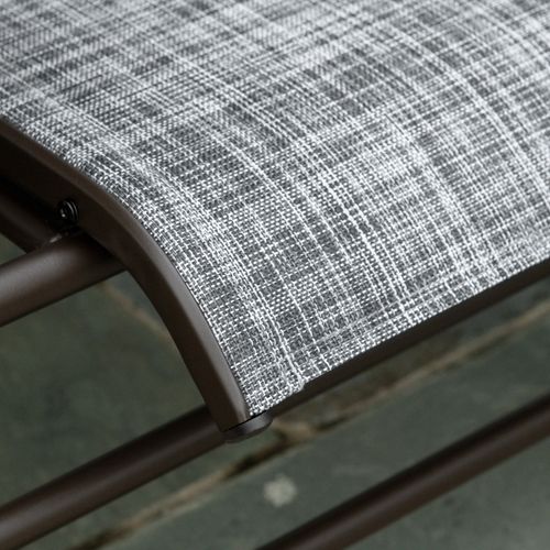 2 Seater Metal Double Swing Chair Glider Rocking Chair Seat With Table Grey