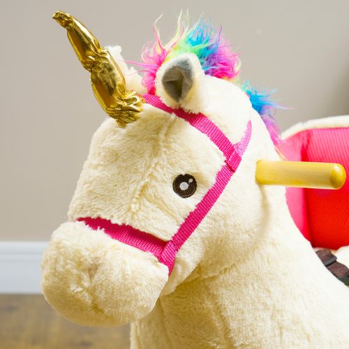 AIYAPLAY Rocking Horse Ride on Unicorn with Realistic Sound for 18-36 Months