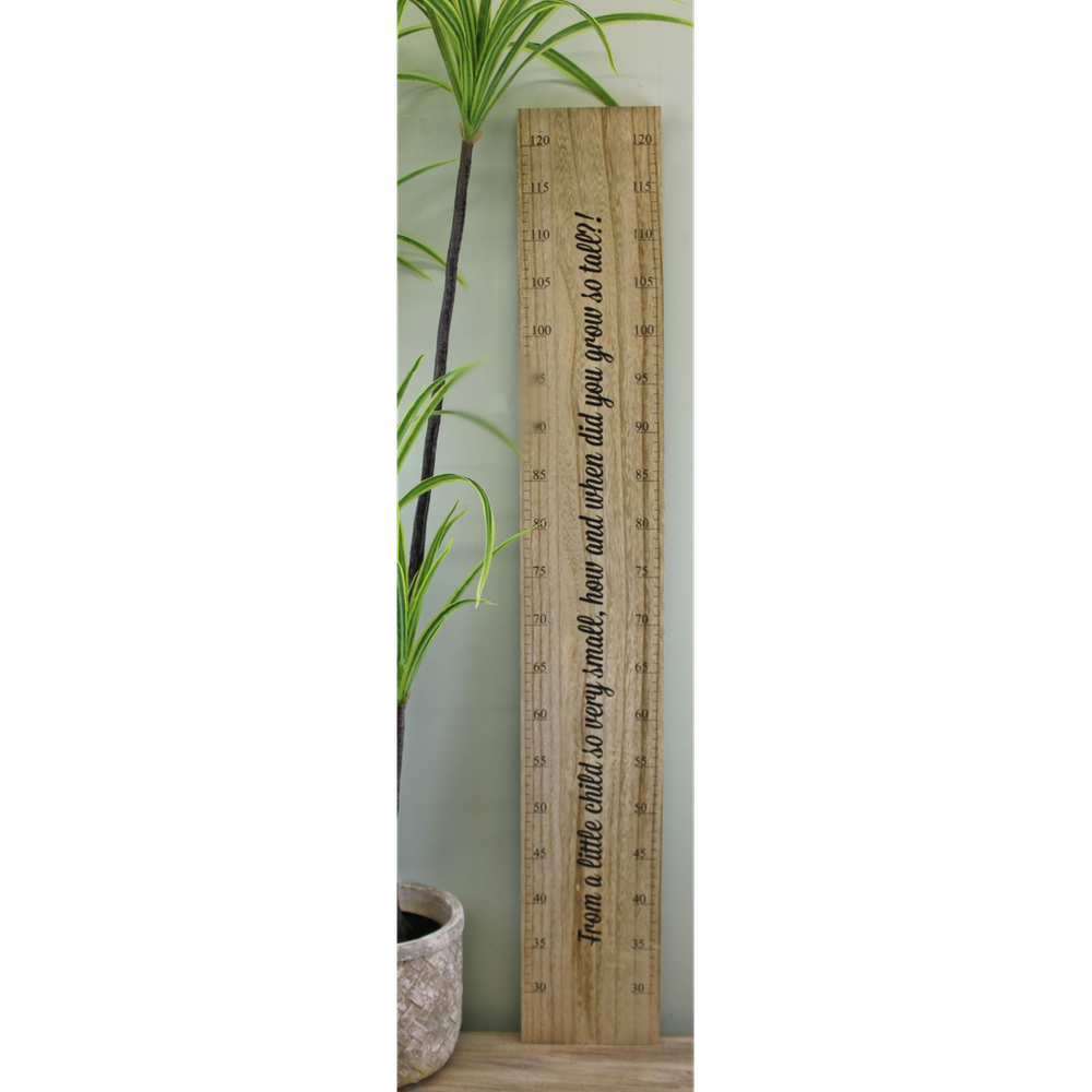 Premium Height Chart Wall Plaque, Track Your Family's Growth, 100cm
