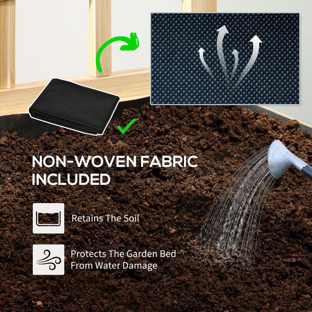 Premium Outsunny Wood Garden Planter - Trellis Included, Ideal for Climbing Plants, Top Quality