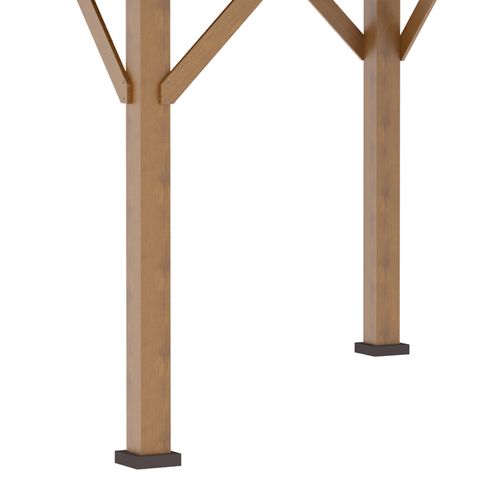 3.5 x 3.5m Aluminium Hardtop Gazebo Canopy 2-Tier Roof Grey