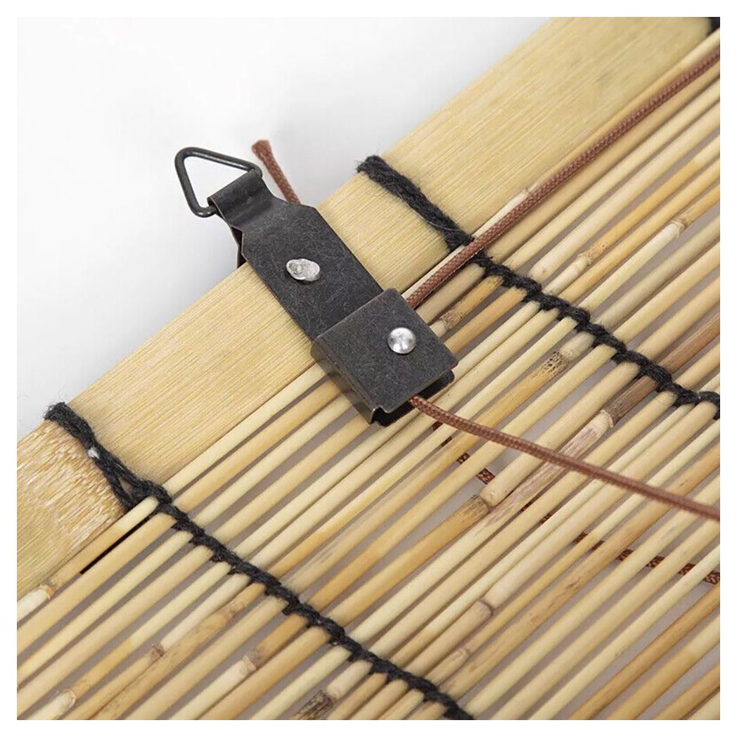 Door Curtain Roller Blinds Bamboo Daynight Window Sunscreen Drape Privacy Blinds