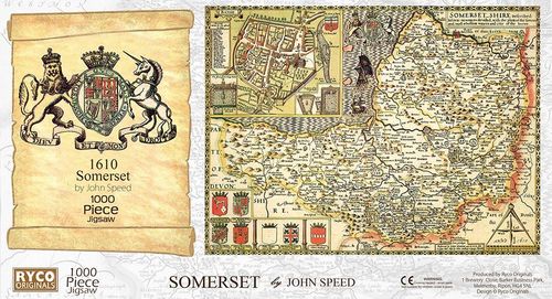 Somerset Historical Map 1000 Piece Jigsaw Puzzle (1610)