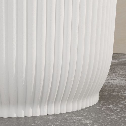 Outsunny Set of 2 Round Plant Pots Outdoor 22cm for Garden, White