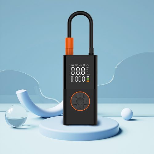 Portable mini self-propelled electric tire inflator pump, handheld wireless charging, digital display car inflator pump